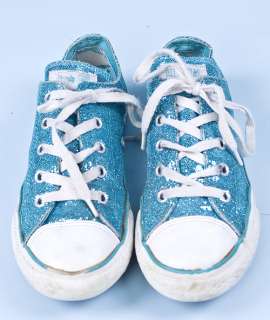 Converse Island BLUE SPARKLE Youth BLING Shoes 2.5  