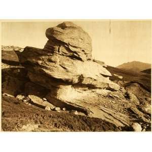  1932 Romania Bucegi Mountains Rock Erosion Photogravure 