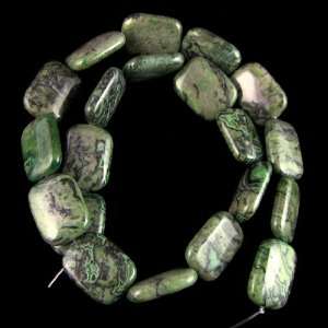 20mm green crazy lace agate rectangle beads 16 strand  