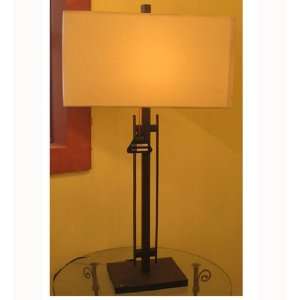  98338 Bronze Contemporary / Modern Two Light Up Lighting Table Lamp
