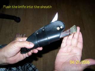 Buck 110 Automatic Sheath Opens Knife Upon Withdraw USA  