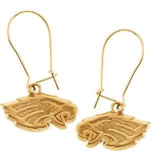    14k Yellow Gold Philadelphia Eagles NFL Logo Earrings: Jewelry