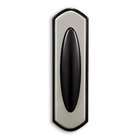   Wireless Battery Operated Push Button, Black and Satin Nickel Finish