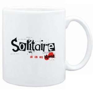  Mug White  Solitaire IS IN MY BLOOD  Sports Sports 