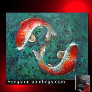   Koi Painting Chinese Fish Painting c0800:  Home & Kitchen