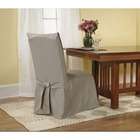   Fit Cotton Duck Full Length Dining Room Chair Slipcover   Fabric Sage