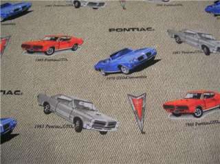 New Pontiac GTO Fabric BTY Muscle Car Hot Rod Classic  