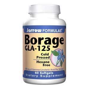  Jarrow Formulas Borage GLA 125, 125 mg Size 60 Softgels 