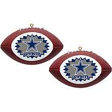 Topperscot Dallas Cowboys Mini Replica Football Ornament Set    