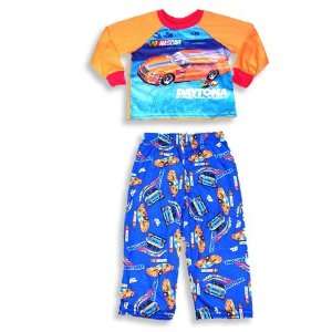 Nascar   Toddler Boys Long Sleeved Pajama Set, Blue (Size 3T):  