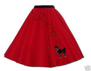 Red 50s POODLE SKIRT Adult 3X4X Sz 22/24 26/28  