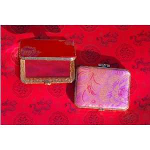  Brocade Mirror   Rectangle Shaped in Pink 