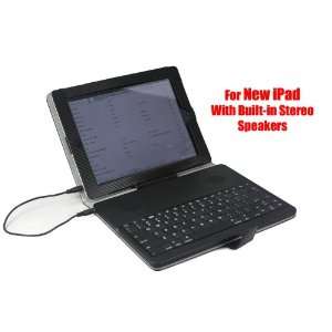  TsirTech New iPad 3 Bluetooth Keyboard With Built in Speakers 