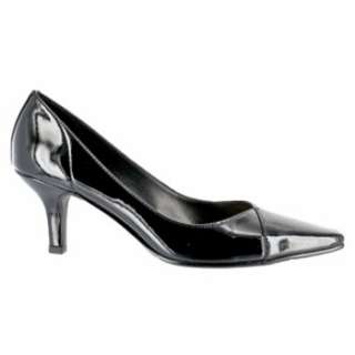 Womens Easy Street Chiffon Black Patent Shoes 