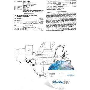  NEW Patent CD for FUEL PRESSURE RELIEF ASSEMBLY 