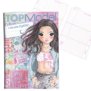 TopModel Hausaufgabenheft Stundenplan rosa blau Model Talita  