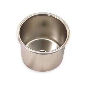 52003  Stainless Steel Drop In Cup Holder w/ Drain:  
