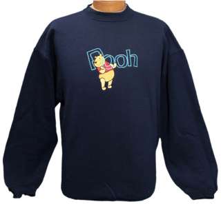   Navy Blue Winnie the Pooh Crew Neck Sweatshirt XL 100 Acre Collection