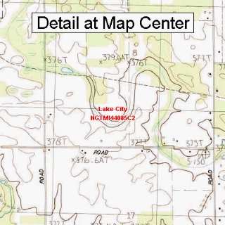 USGS Topographic Quadrangle Map   Lake City, Michigan (Folded 