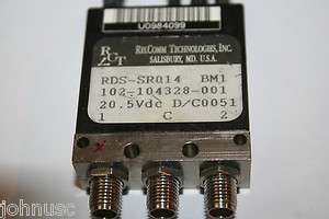 RELCOMM, SMA COAX RELAY, 18 20 VDC, RDS SR014, 18 GHZ  