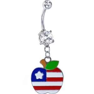  Patriotic Apple Belly Ring Jewelry