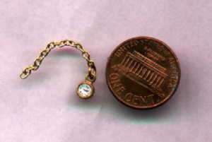 Miniature Dollhouse Gold Pocket Watch  