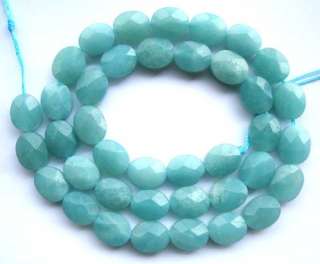 ite Faceted Flat Oval Beads 8×10mm15.5  