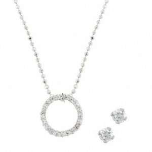  Sterling Silver Circle Of Life Pendant Set Style P1194 Z 