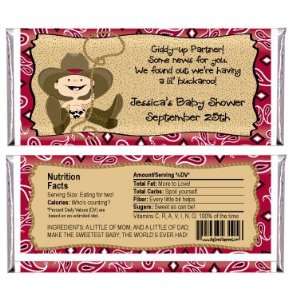  Little Cowboy   Personalized Candy Bar Wrapper Baby Shower 