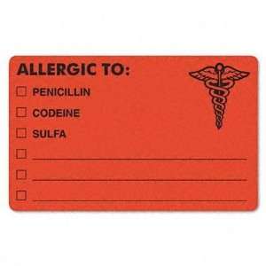  Tabbies  Allergy Warning Labels: Office Products