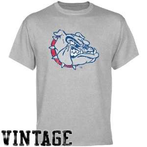  Gonzaga Bulldogs Ash Distressed Logo T shirt Sports 