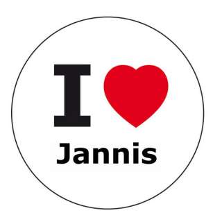 love Jannis Aufkleber   10 cm  