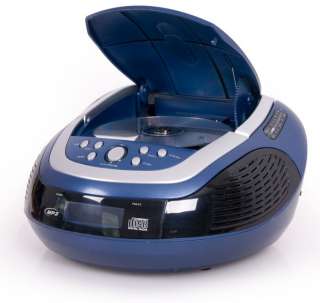 Tragbarer Kinder CD Player Radio MP3 Kinderradio blau  