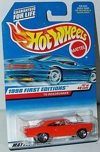 Hot Wheels 1998 First Editions 17/40 70 Roadrunner #661 Plymouth   5 