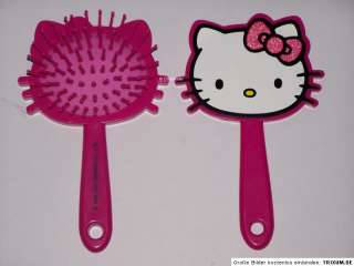Hello Kitty Haarbürste ca. 12 cm / Hello Kitty Handspiegel ca. 12 