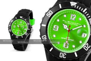 Silicon Ice Geneva Style XXL Armbanduhr/Uhr Quarz Silikon Watch 
