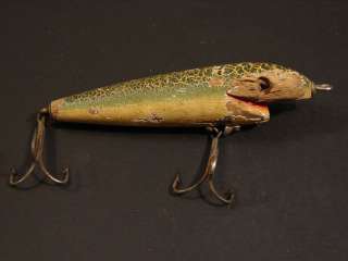 LOT OF2 @ ANTIQUE WOOD FISHING LURES PLUG RARE ? UNKNOWN HEDDON? OR 
