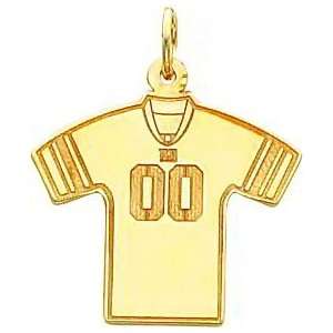    14K Gold NFL New York Giants Football Jersey Charm: Jewelry