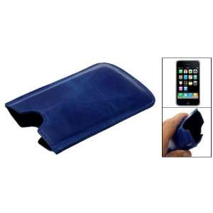   Fashion Blue Faux Leather Pouch Cover Case for iPhone 3G: Electronics