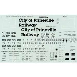  Scale 50 Box Car Decal Set   City of Prineville Railroad 1977