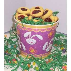 Scotts Cakes 2 lb. Strawberry Butter Cookies in a Purple Bunny Pail 