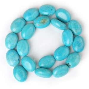  Turquoise Flat Oval Gemstone Loose Stone Beads 15 x 20mm 