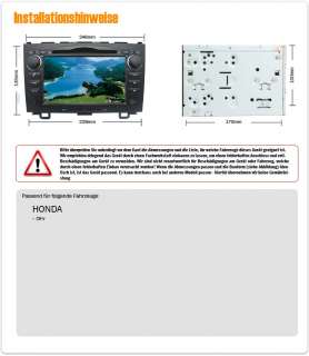 Navigation Autoradio HONDA CR V CRV Navi GPS DVD   