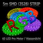 5m SMD3528 RGB 300 LED Strips Leiste Lichterkette +RC +
