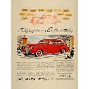 1941 Ad Red Packard One Ten Deluxe Family Sedan Car   Original Print 