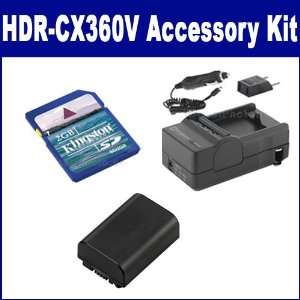  Sony HDR CX360V Camcorder Accessory Kit includes: SDM 109 