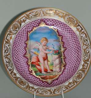 SUMPTUOUS PORCELAIN PLATE BY MEISSEN WITH THE FINEST PAINTING, c. 1945 