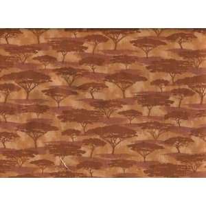   by Blue Hill Fabrics, Rust Acacia Trees on Rust Arts, Crafts & Sewing