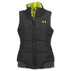 NWT UNDER ARMOUR WOMENS PUFFER VEST BLACK/LIME  SIZE L