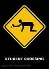 Poster Warnung Student Crossing Alkohol Kult Schild NEU